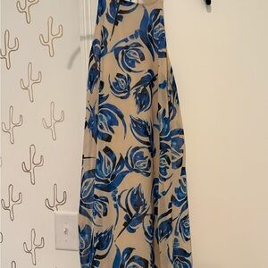 Everly Blue and Cream Floral Dress